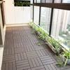 New Waterproof Outdoor Floor Hardwood Interlock Patio Deck Tiles DIY Installation Self-Paving Wooden WPC Floor Balcony