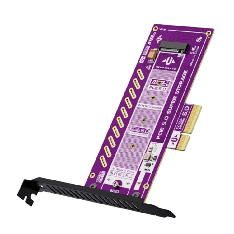 

PCIe 5.0 x4 to M.2 NVMe Adapter Card Offering 16GT/s Speed and Easy Installation Design 1