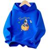 Autumn/Winter Children's Casual Hooded Sweatshirt with Cool Skateboard Pattern-Boys' and Girls' Warmth-Keeping Sp