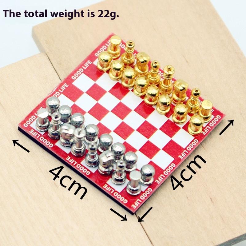 1 Set Scene Decoration 1:12 Dollhouse Miniature Simulation Magnetic Mini Chess Board Game Red Table Model For Doll Accessories