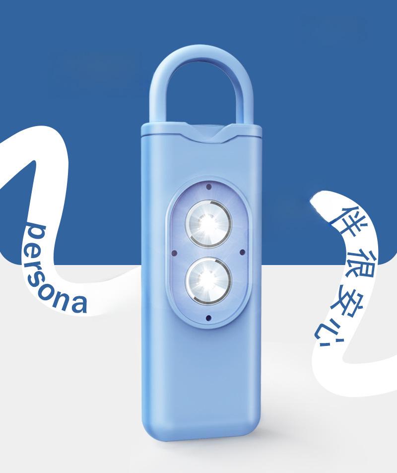 Nøkkelring for selvforsvar for kvinner: Dobbelt blinkende lys og høylytt alarm