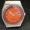 VINTAGE SEIKO 5 AUTOMATIC JAPAN 6309A MENS ORANGE COLOR DIAL WATCH A702711-1 R210-a702711