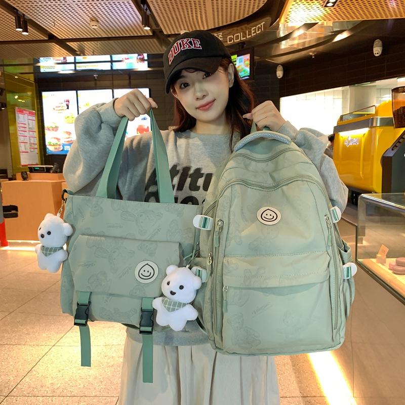 New schoolbag, large capacity and high capacity, backpack for junior high school students, simple casual backpack for primary school students