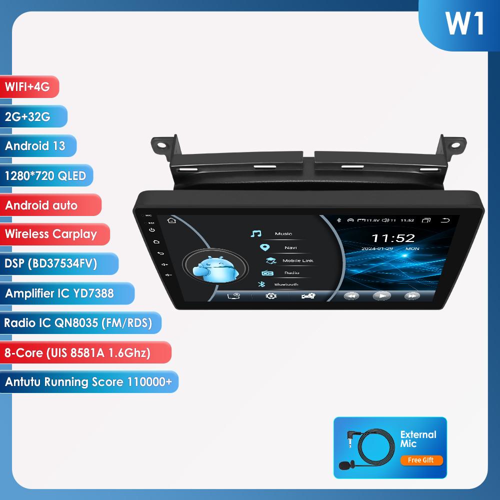 OSSURET Carplay Car Intelligent Systems Carplay Android 13 Car Radio for Fiat 500 2016 2017 2018 2019 Multimedia Video Player WIFI Autoradio Bluetooth