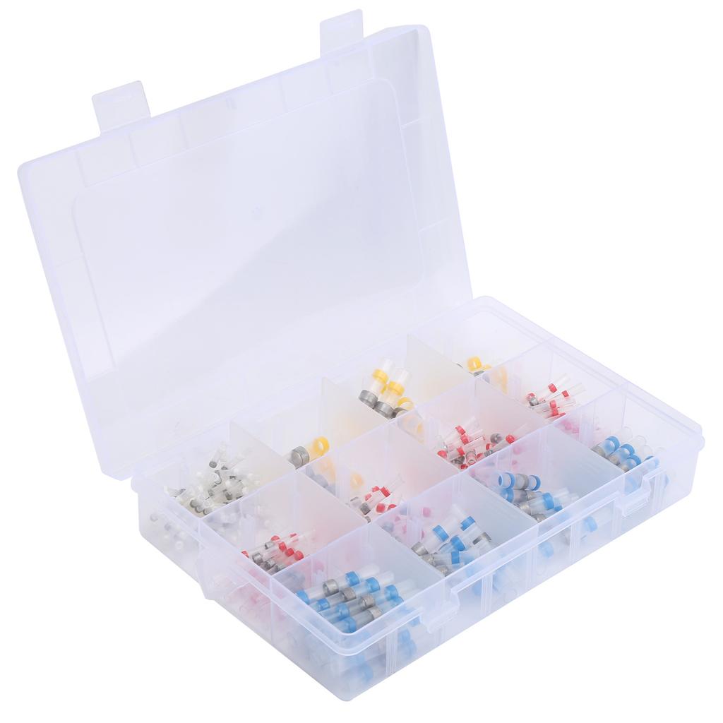 200pcs Heat Shrink Butt Connector Waterproof Heat Shrink Solder Seals Wire Connectors