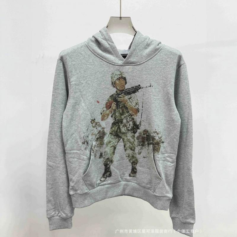 Mens Hooded Sweatshirt Hip Hop Style Printed Loose Fit Casual Winter Wear Teens