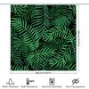 Tropical Plant Pattern Shower Curtain Green Leaves Design For Bathroom Decor