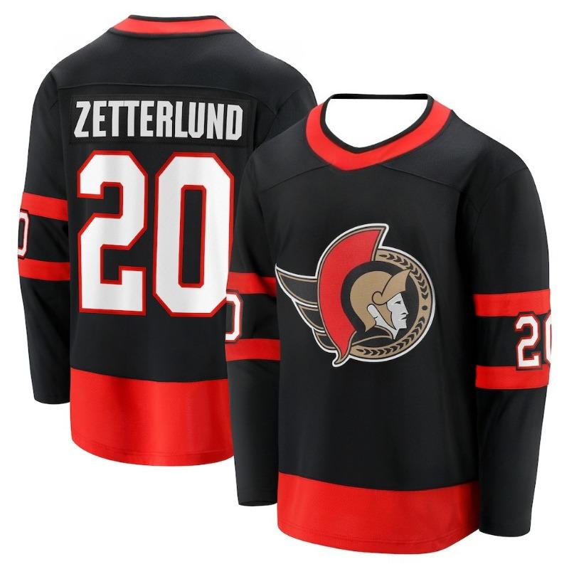 Eishockey-Trikot - Schwarz/Rot Langarm-Bekleidung für Fans & Sammler 3D HD-Drucke 6XL