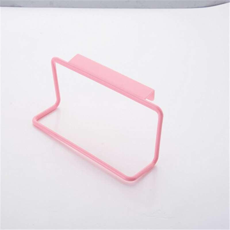 Multi-purpose Kitchen Cabinet Door Back Plastic Towel Holder Dishcloth Hanger Rack