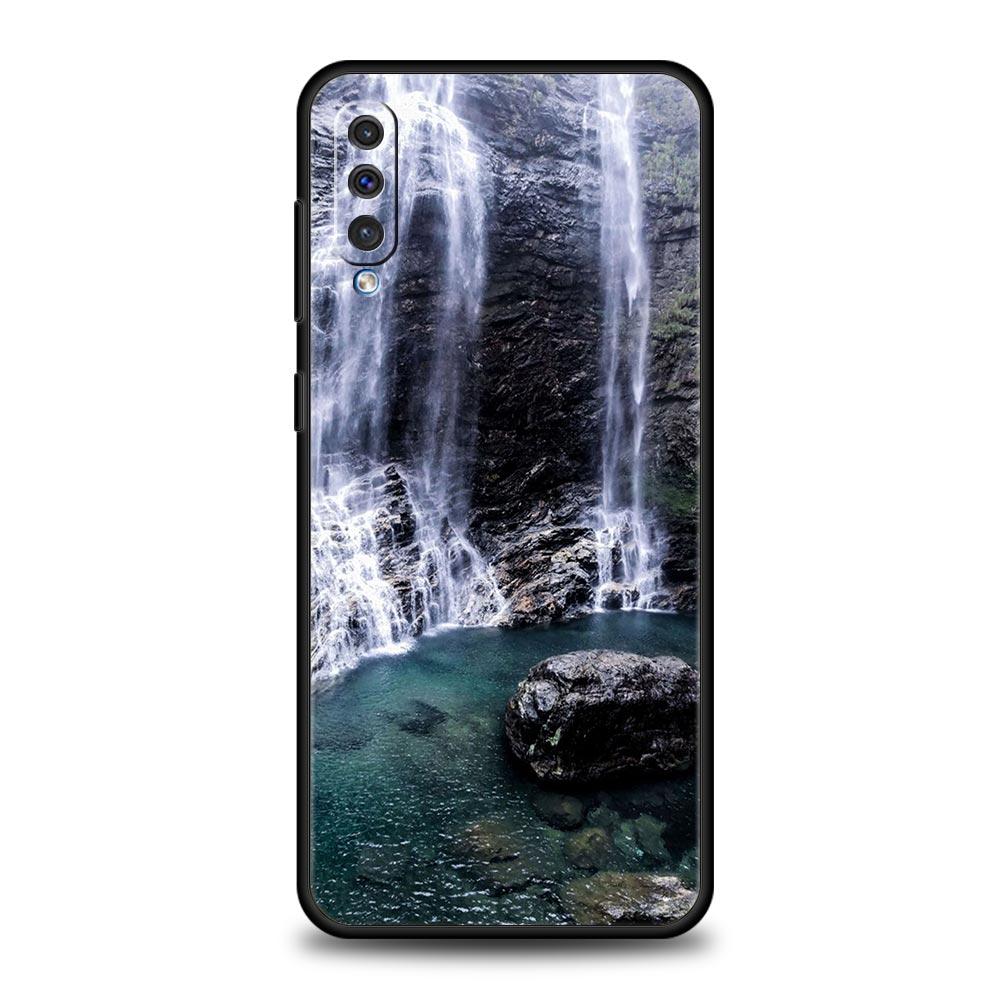 Waterfall Nature Trees Ship Case for Samsung Galaxy A52 5G A12 A70 A50 A40 A20s A30 A10s A20e A10 A22 A72 A32 A02 A42 A04S Cover