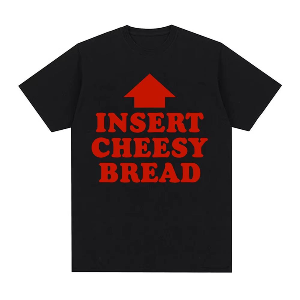 Tricou Grafic Meme Vintage Amuzant Insert Cheesy Bread Bărbați Femei Modă Tricouri cu Mânecă Scurtă Bumbac Confort Tricouri Supradimensionate