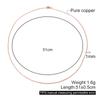 Vinterly Cross Chain Long Necklace for Women Thin Pure Copper Adjustable 51cm Twisted Anti-scratch Jewelry Female Lobster Clasps