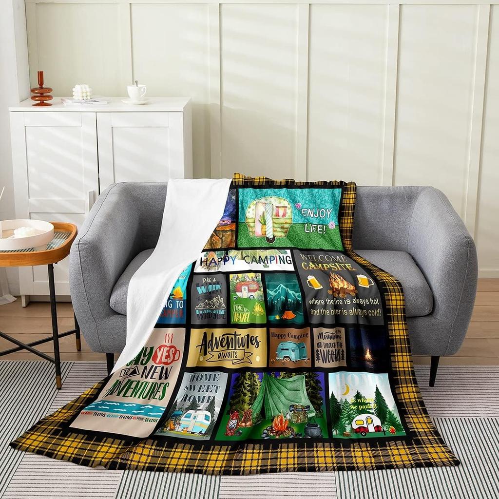 Japanese Ukiyoe Theme Flannel Fleece Throw Blanket MulticolorAll Season Warm Soft 3D Printed Patterns Unisex Japanese
