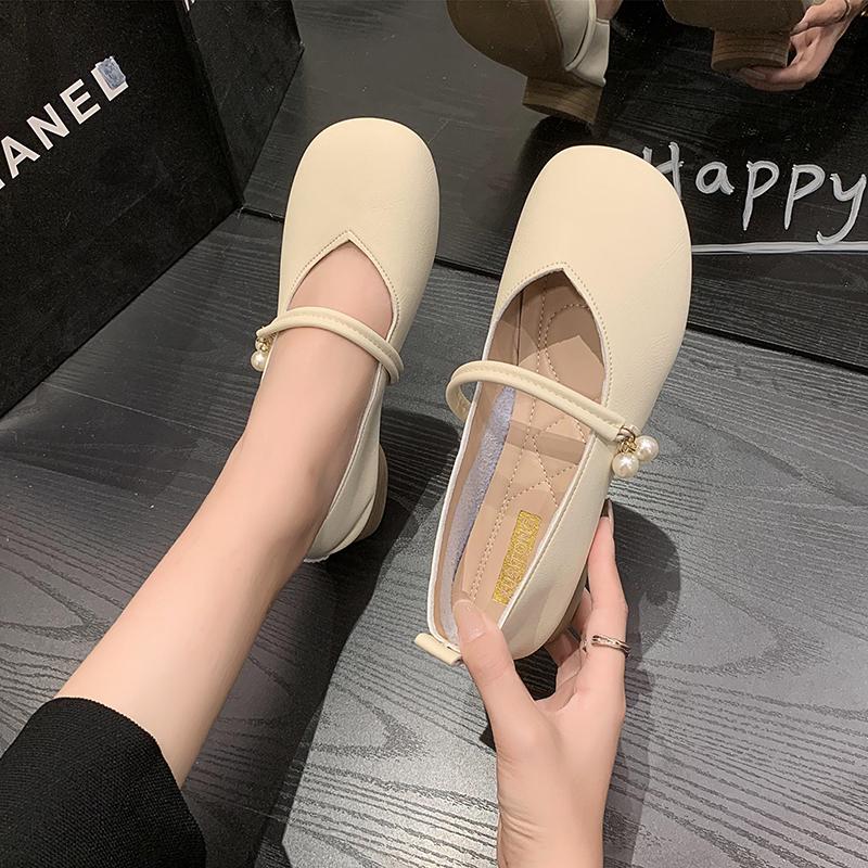 Modă 2024 Pantofi Plați de Vară Noi Casual pentru Femei Pantofi Plați cu Gură Adâncă Moale și Versatil Vârf Rotund