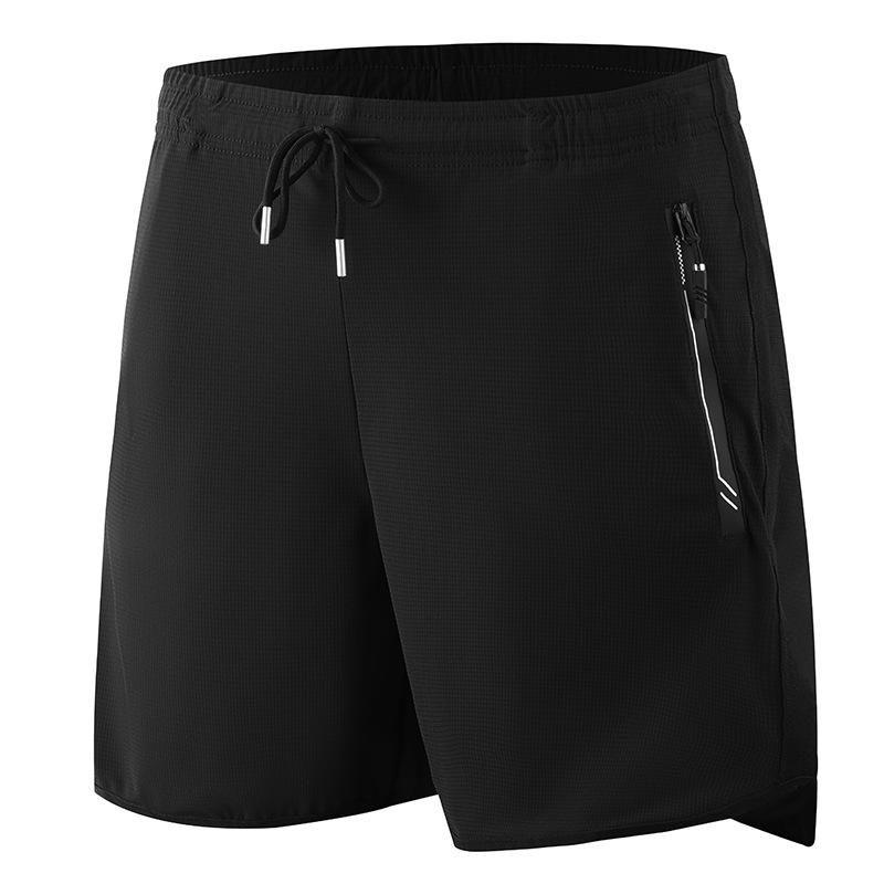 

Большие размеры пляжные шорты мужские летние беговые уличные дышащие свободные спортивные брюки эластичные повседневные тонкие быстросохнущие шорты для бега мужские L чёрный
