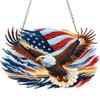 US Flag Eagle 2D Flat DIY Special Shape Rhinestone Diamond Art Window Pendants Hanging Diamond Art Kits Wall Door Decoration