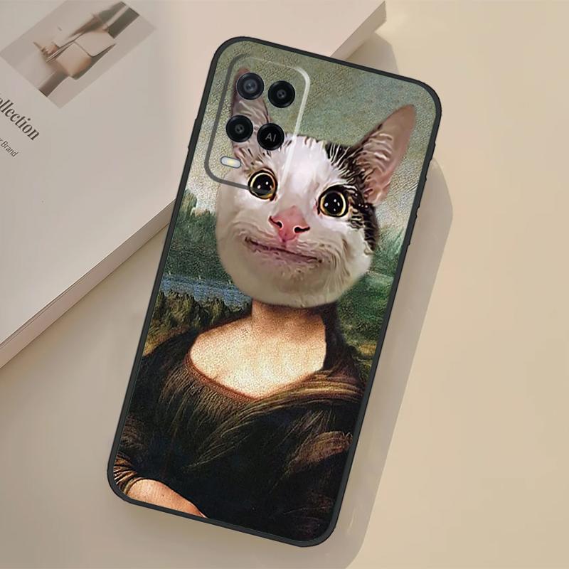 Beluga Cat Meme Face Smiling Case For Oppo A17 A57 A77 A74 A54 A94 A78 A98 A18 A60 A80 A40 A38 A58 A96 A76 A16 A15 A5 Pro