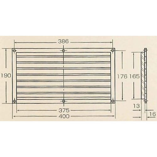 Like P.C. Door Louver, 190 x 400mm, Set of 2, White Foam