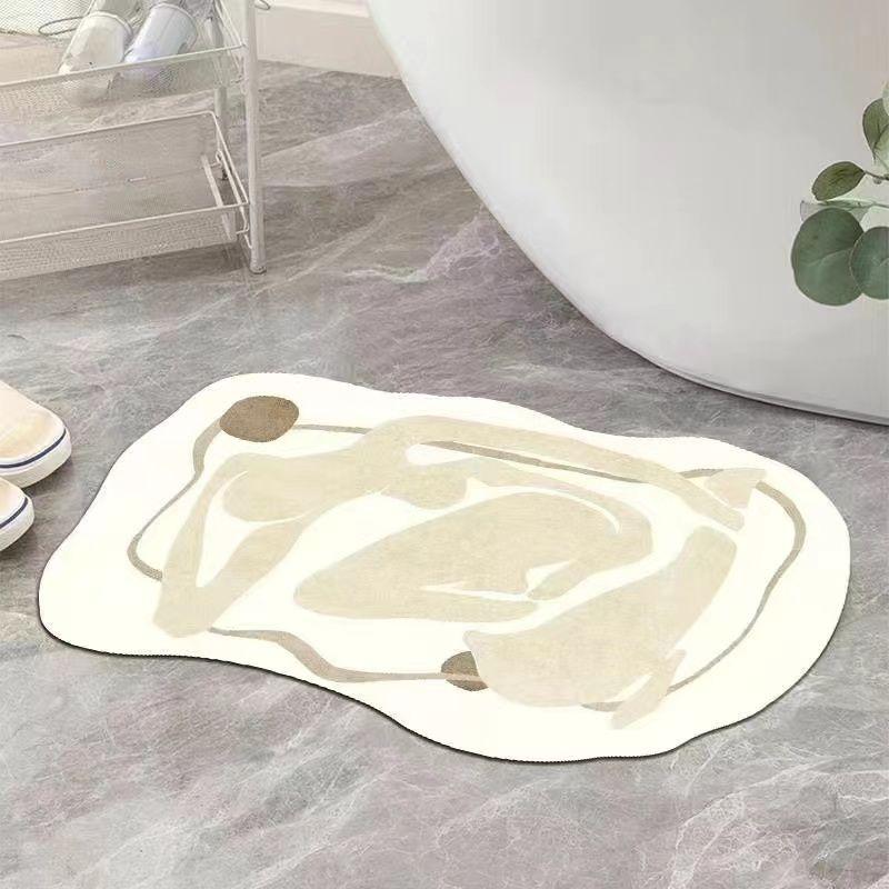 

Ковер в форме облака, противоскользящий, для ванной комнаты, впитывающий коврик для пола, для двери, быстрая впитываемость, быстросохнущая диатомовая земля 40X60cm 15.7X23.6in
