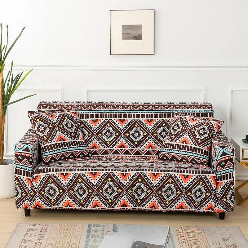 2026 New Summer Print Sofa Cover Adjustable Stretch Slipcover High Elastic Furniture Protector for Home Decor 1/2/3/4 Seat