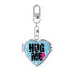 Hug Me Blue Heart Mirror Keyring