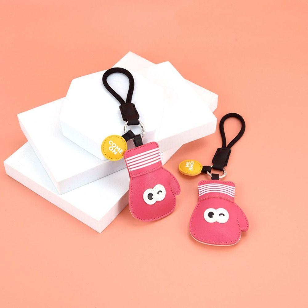 Wrist Strap Table Tennis Leather Pendant Hand-sewn Badminton Cartoon Keychain  Sports Fans