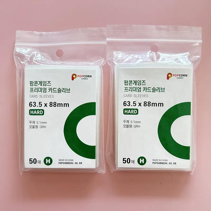 Korea Clear Kpop Photo Card Sleeve Anti-scratch Transparent Protector Bag For Popcorn Diy Game FootBall Korean idol Card Holder