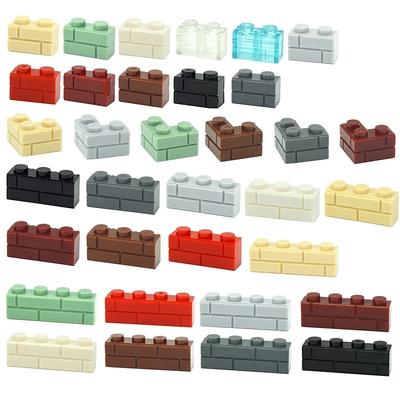 Thick Wall Figures Bricks Compatible 98283 15533 DIY 1x2 1x3 1x4 Dots Building Blocks Educational House Contruction Toys Leduo
