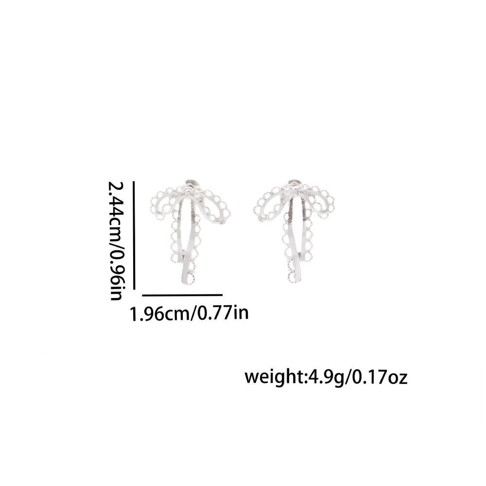 New Elegant Butterfly Ear Studs Silver Needle Ballet Style Cute Fashionable High-End Feelings Jewelry Accessories Ear Jewelry