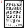 Bastelarbeiten Scrapbooking Prägung Buchstaben Alphabet Wandmalerei Abdeckspray Schichtschablonen