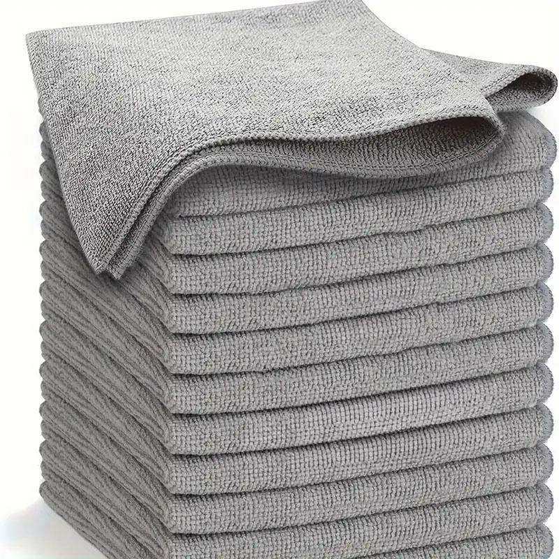 

1/100 шт. Серые утолщенные супервпитывающие салфетки из бамбукового угля, антижировые кухонные тряпки для вытирания, чистящие салфетки из микрофибры 1pc светло-серый