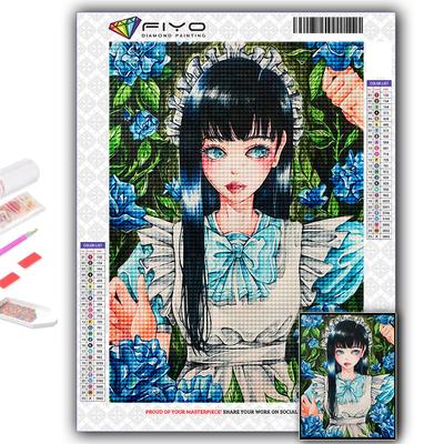 5D Diy Diamond Painting Cartoon Cute Noble Girl  Cross Stitch Full Diamond Embroidery Mosaic