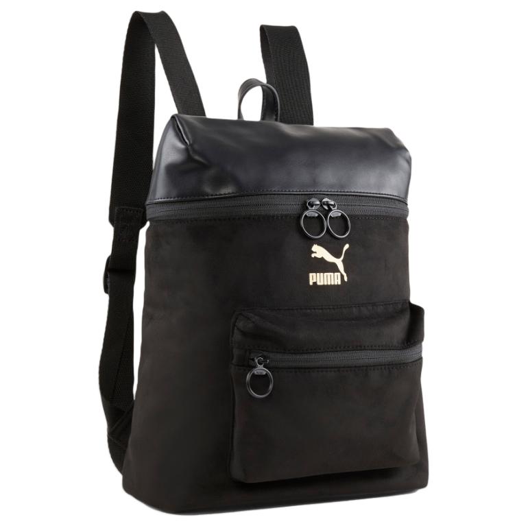 Puma Casual Versatile Fabric And Faux Leather Backpack Women Backpacks Black 07992201 Black