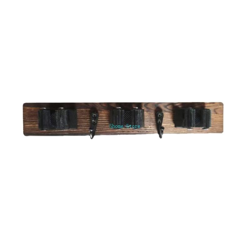 

Wall Mounted Broom Holder Organizers Space Saving Tool Storage Hook for Kitchen Bathroom M68E