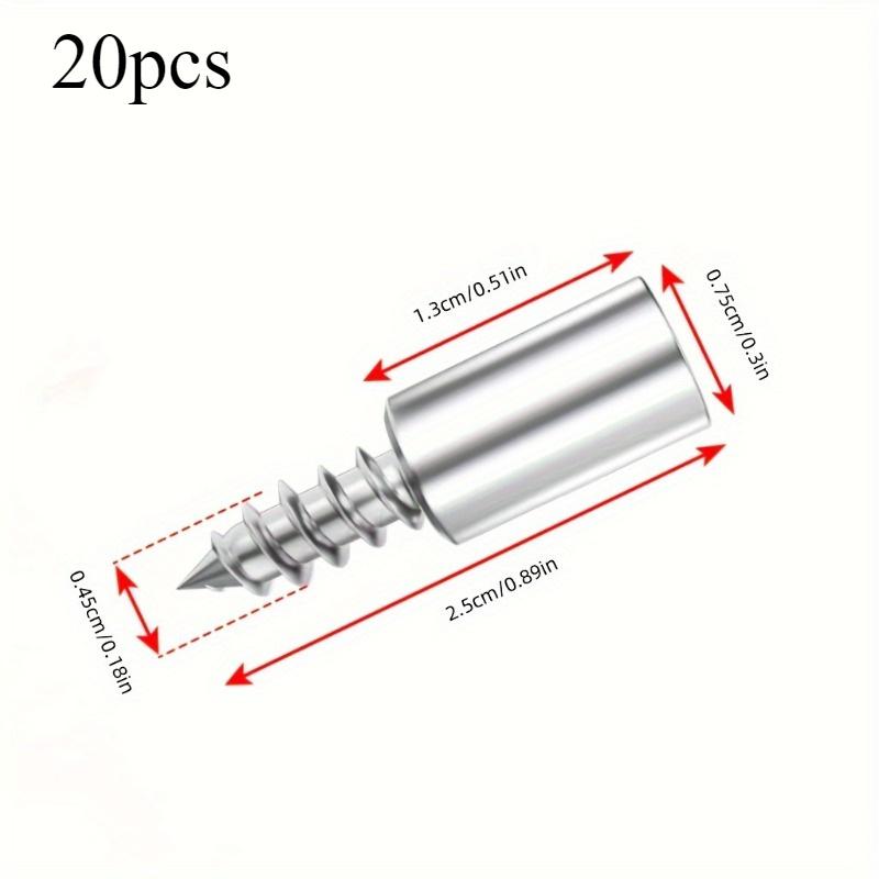 

20 шт. цельный саморез для крепления ламинированной доски, корпус шкафа, фиксированная опора, разделительная доска, держатель частиц, гвоздь, стекло шкафа 20pcs