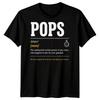 Pops Definition Unisexs T Shirt Grandad Grandpa Gift Fathers Day Graphic Tee