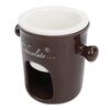 Chocolate Melting Cup Multifunctional Stylish Ceramic Fondue Mug with Fork for Ice Cream Cheese