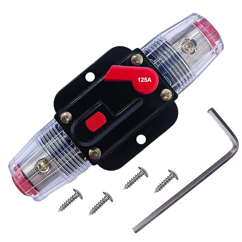 Trolling Motor Circuit Breaker 60 Amp Circuit Breaker with Manual Reset for ATV Trailer Vehicles Stereo Audio Electronic Battery Solar System