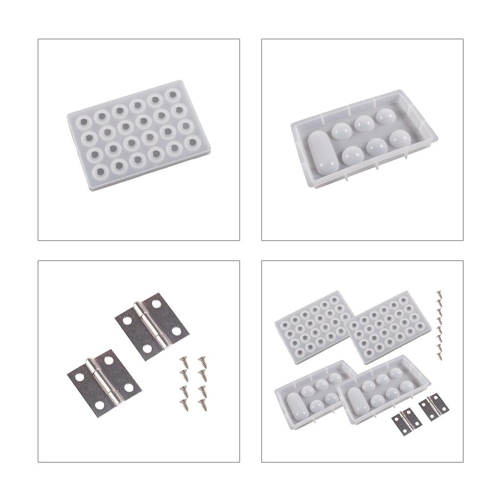 Mancala Game Silicone Resin Mold Mancala Stones Epoxy Mold with Screw Kit Family Party Board Game Silicone Mold DIY Art