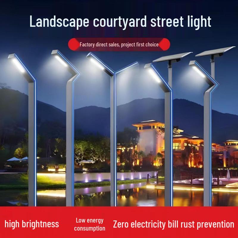 Outdoor Solar LED Landscape Light - Waterproof Aluminum Yard and Street Light for Villas and Parks