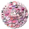 60-Piece Pink Halloween Waterproof Sticker Set for Planners, Water Bottles, and Computers