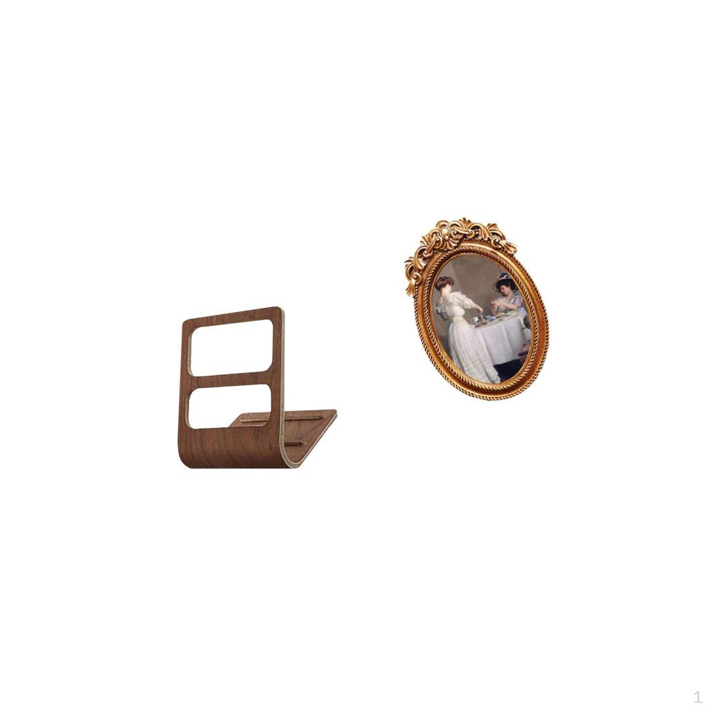Elegant Resin Organizer And Picture Frame Stand for Office Desk Storage, Decorative Tabletop Display