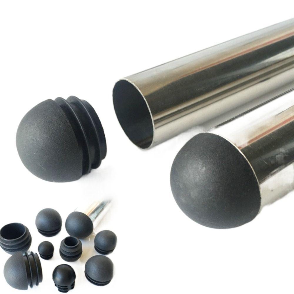 4Pcs Spherical Insert Non Slip Black Floor Protector Plugs Chair Leg Caps Dust Cover