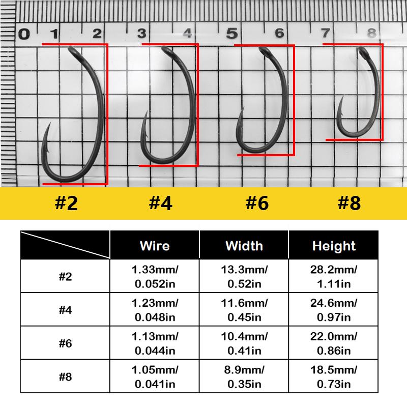 3pcs/pack Carp Fishing Line Loop Rig 35LB/15.9kg KLOR HOOK Size 2 4 6 8 Ready-Tied Soft Hook Link Sections Combi Rig Hair Rigs Carp Fishing Tackle