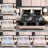 3-Piece Marble Print Fitted Sheet Set - Ultra Soft Breathable Microfiber Fabric