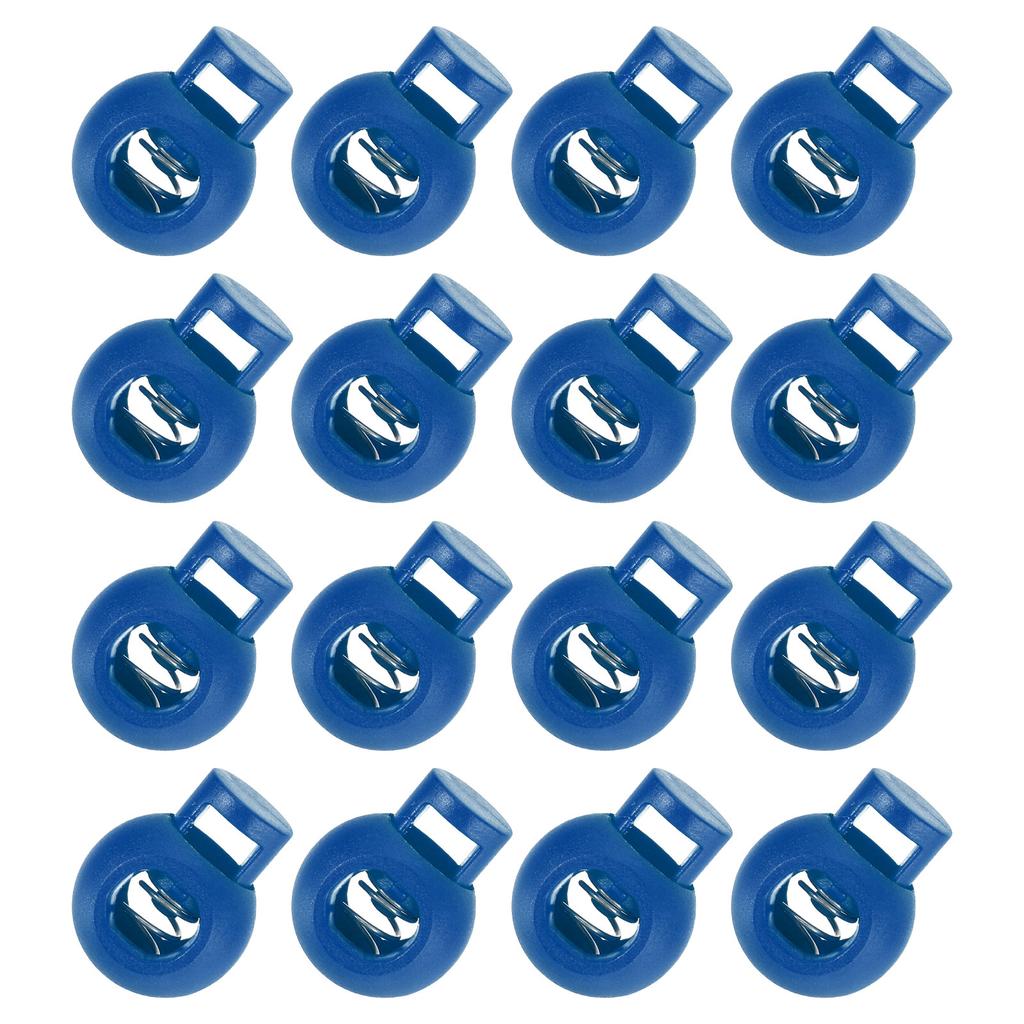 50pcs Plastic Cord Locks Spring Slider Toggles Clip End Stopper Fastener Round Ball Shape for Drawstrings Paracord Shoelace 8mm