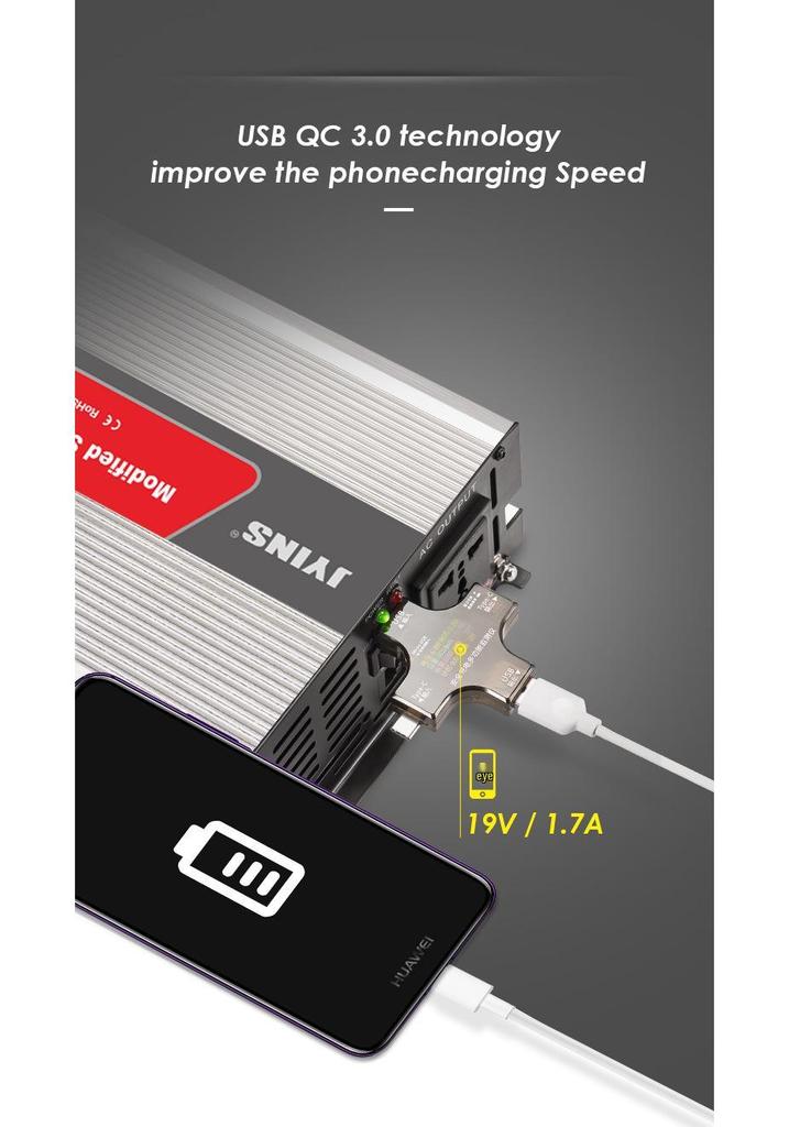 1500W Solar Modified Sine Wave Inverter with 12V To 220V Charging
