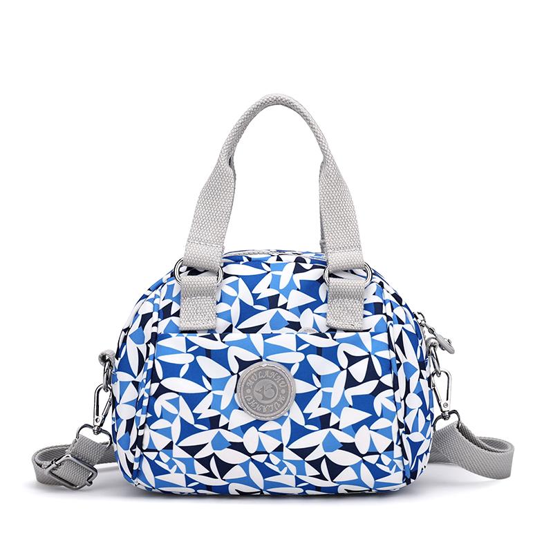Women's Printed Shoulder Bag Water-Repellent Nylon Handbag