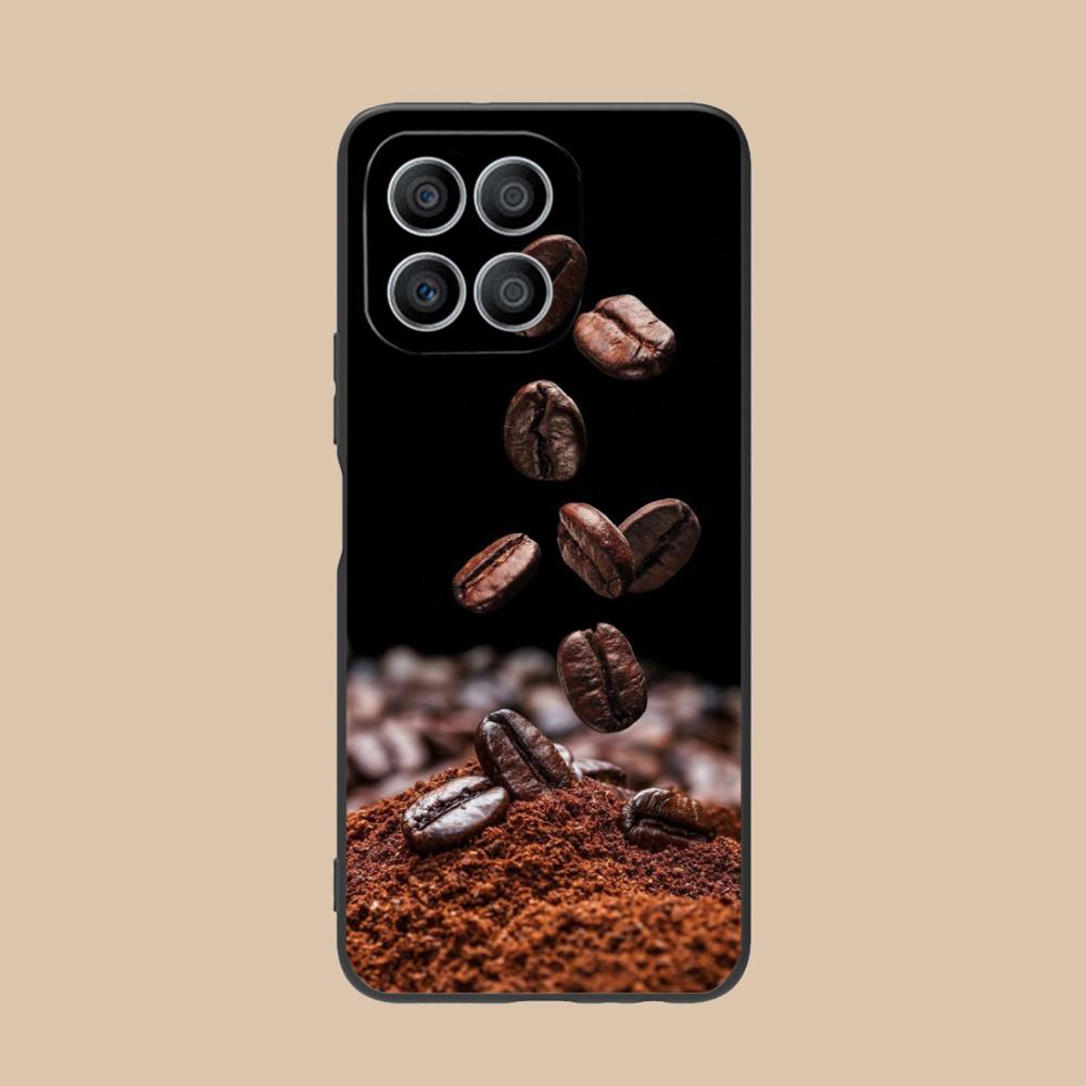 Kaffeebohnen Mattes TPU Handyhülle für Honor 90 80 70 60 50 30 20 10 9 8 7 Pro S SE Lite 5G Bunte Druckabdeckung