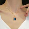 Ring Eyes Light Luxury Banquet Wedding Necklace Women'S Versatile Collarbone Chain Titanium Steel Chain